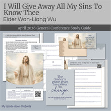 Load image into Gallery viewer, RS General Conference Lesson plan fo
Elder Wan-Liang Wu  
“I Will Give Away All My Sins to Know Thee” 
April 2026 General Conference lesson outline for Relief Society
 These Relief Society  lesson helps include a lesson outline, Powerpoint slides, a study guide, image handouts, printables, discussion questions and suggestions for personal application to help you present a memorable RS lesson. 

