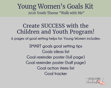 Load image into Gallery viewer, Walk with Me LDS Youth Theme 2026 | Goal Setting Kit for Young Women | Children and Youth Program
