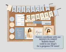 Load image into Gallery viewer, YW Class Names Posters and Handouts with Affirmations | Rejoice in Christ 2027 | Builders of Faith, Messengers of Hope, Gatherers of Light
