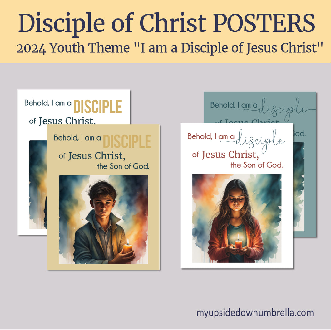 Behold I am a Disciple of Jesus Christ  YW 2024 LDS Youth Theme, Young Men theme, Young Women Theme