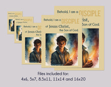 Load image into Gallery viewer, YW YM Poster 2024- &quot;I Am a Disciple of Jesus Christ&quot; | 3 Nephi 5:13
