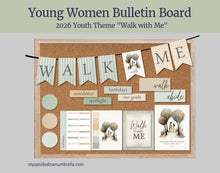 Load image into Gallery viewer, ULTIMATE Young Women "Walk with Me" BUNDLE | Bulletin Board, Goals Kit and Activity Kit | 2026 LDS Youth Theme
