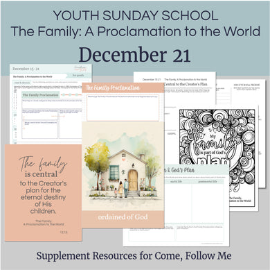 youth lesson plan for young women, young men, aaronic priesthood lesson outline, YW lesson, YM lesson, Young Women Lesson outline, young women lesson plan, lesson helps for young women leaders, teaching young women lesson, lesson helps for LDS youth, Lesson handout, coloring page, scriptures, family home evening for teens,

December 15-21 | LDS Youth Sunday School Lesson Outline | The Family, A Proclamation to the World,  Come Follow Me 2025
