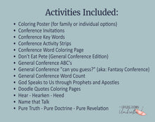 Load image into Gallery viewer, General Conference Activities Kit
