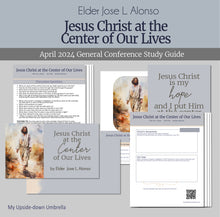 Load image into Gallery viewer, RS lesson helps, lesson outline, slides and handouts for the talk Jesus Christ at the Center of Our Lives - Elder Jose F. Alonso - April 2024
