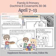 Lesson helps and ideas for LDS primary teachers, home centered gospel learning, Come Follow Me lesson ideas for  April 7-13
