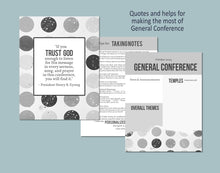 Load image into Gallery viewer, general conference notes and journal, packet for taking notes during general conference 
