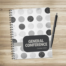 Load image into Gallery viewer, October 2024 General Conference journal and workbook, notetaking pages for lds families, notes for general conference, 
