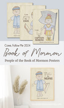 Load image into Gallery viewer, come follow me2 024 Book of Mormon heroes activity, people of the book of mormon posters, about people in the book of mormon
