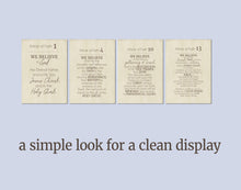 Load image into Gallery viewer, Articles of Faith Cards and Posters - Cream Contemporary
