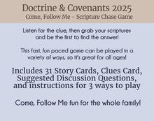 Load image into Gallery viewer, Doctrine and Covenants Scripture Chase Game
