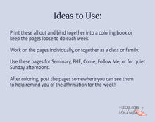Load image into Gallery viewer, Seminary Doctrinal Mastery Coloring Pages for Doctrine &amp; Covenants 2025, LDS Youth Coloring Pages for Seminary Scriptures, Scripture Master
