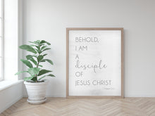 Load image into Gallery viewer, YW Poster 2024- &quot;I Am a Disciple of Jesus Chrsit&quot; - Farmhouse Style
