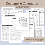 60+ pages of activities related to the events of the LDS Church Restoration and the Pioneer journey to the west. Activities include  I Spy Think Fast Game 
 Dots Game Tic-Tac-Toe Hangman 
Dice Graph Game Connect Four
Coloring Pages Crosswords
Mazes Word Searches

Use these for:
Primary Activities 
Come, Follow Me
Primary Lessons 
Family Home Evening / FHE
General Conference
Valiant activities