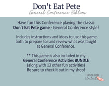 Load image into Gallery viewer, Don&#39;t Eat Pete - General Conferene Edition (A General Conference Game)
