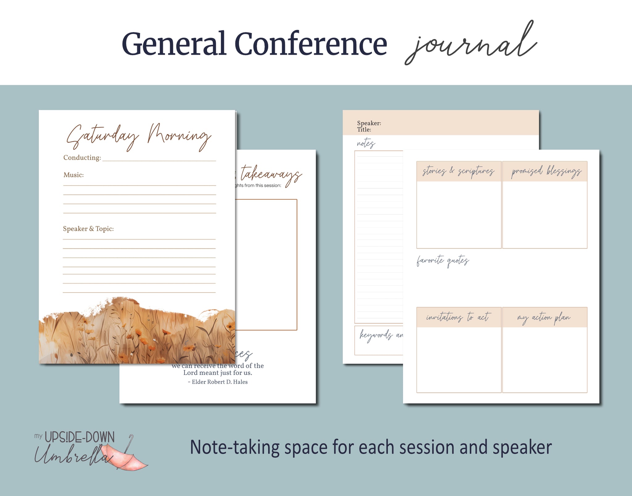 General Conference Notebook - October 2024 Conference Journal – My ...