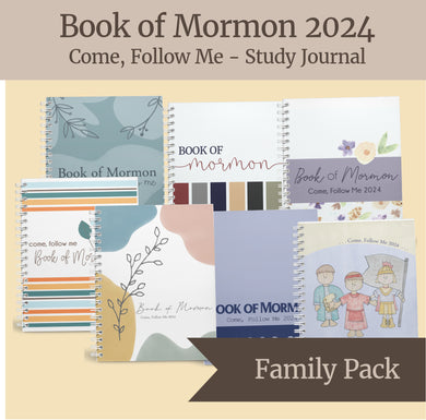 come follow me study journal book of mormon 2024, study journal for lds families, home centered learning, personal revelation journal