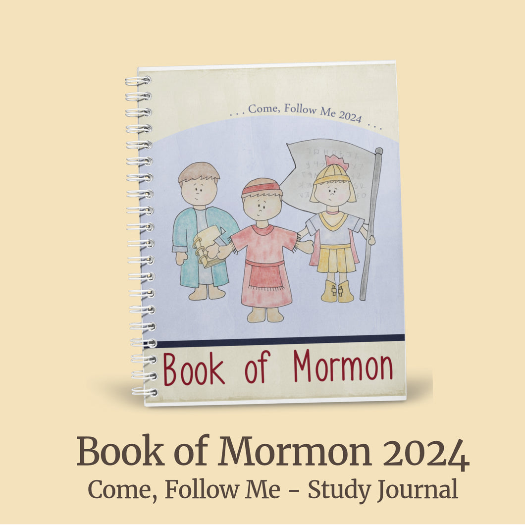 Book of mormon study journal for primary children, come follow me 2024 - book of mormon heroes journal, study journal for LDS children 