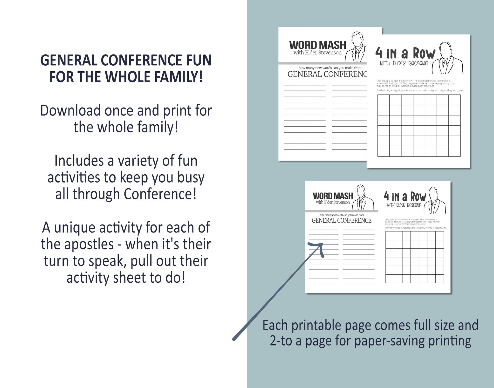 General Conference Fun Kit - Activity and Coloring Pages – My Upside ...