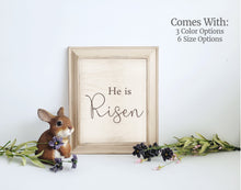 Load image into Gallery viewer, printable easter art for christian families, He is Risen Easter Home Decor SIgn
