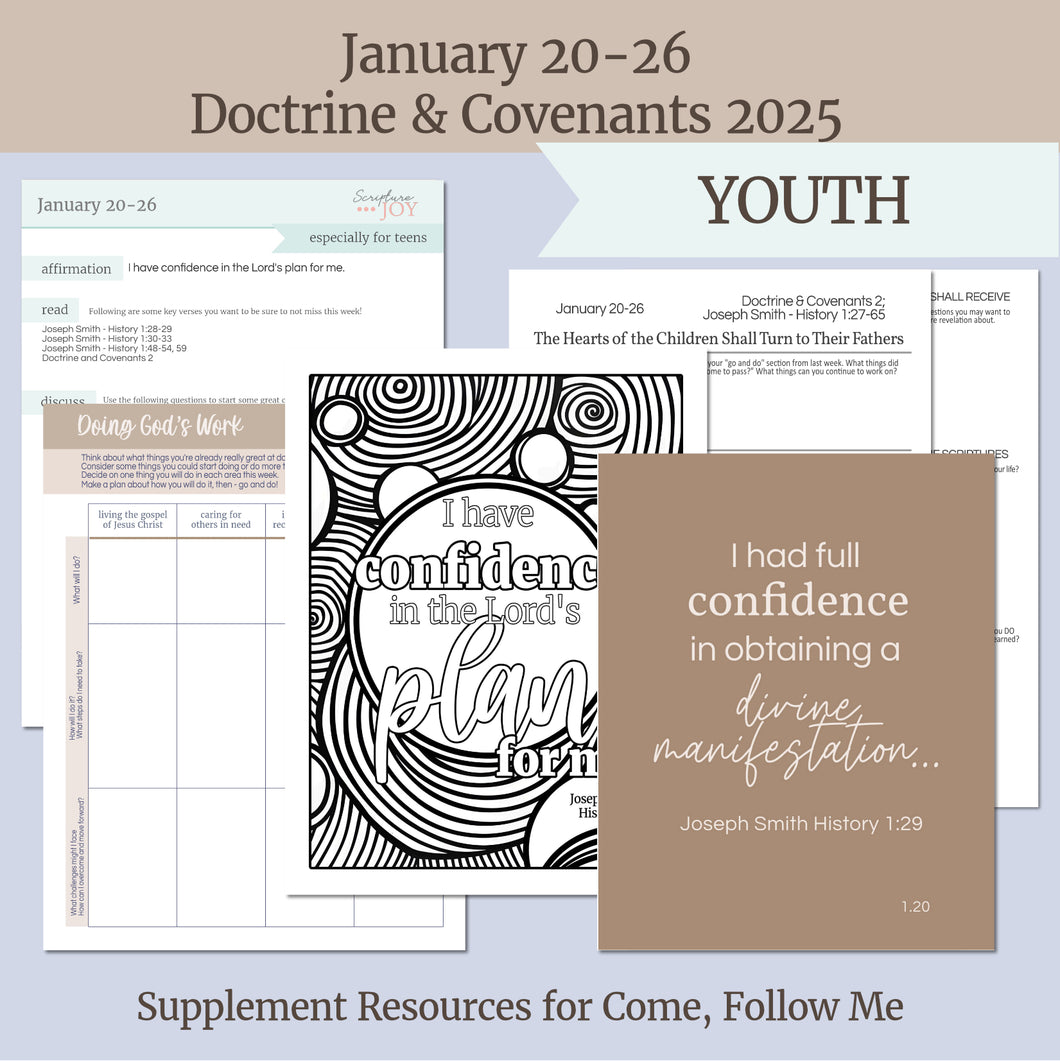 January 20-26, YOUTH Lesson Helps for D&C 