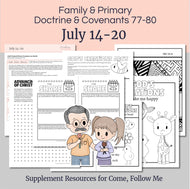 Lesson helps for LDS primary teachers for Come Follow Me 2025 Family scripture study, come follow me for families, FHE lesson outline, primary lesson outline, primary coloring pages, nursery coloring pages, primary activities, activity pages, scripture games, lesson ideas for come follow me, primary children lesson plan, family home evening

July 14-20, Lesson Helps for Home, Church | Primary Come, Follow Me 2025 | D&C 77-78 