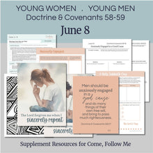 Load image into Gallery viewer, June BuNDLE Lesson Helps for Home and Church | Youth Come, Follow Me 2025 | 5 Weeks of Lesson Helps for LDS Youth - YW YM - Bundle Savings!
