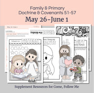 Lesson helps for LDS primary teachers for Come Follow Me 2025 Family scripture study, come follow me for families, FHE lesson outline, primary lesson outline, primary coloring pages, nursery coloring pages, primary activities, activity pages, scripture games, lesson ideas for come follow me, primary children lesson plan, family home evening

May 26- June 1, Lesson Helps for Home, Church | Primary Come, Follow Me 2025 | D&C 51-57 