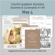 Load image into Gallery viewer, LDS Youth Sunday School lesson outline, youth lesson plan for young women, young men, aaronic priesthood lesson outline, lesson helps for young women leaders, teaching young women lesson, lesson helps for LDS youth, April 28- May 4 - LDS Youth Lesson Helps | Youth Sunday School | Doctrine and Covenants 41-44- Come Follow Me, &quot;My Law to Govern My Church&quot;
