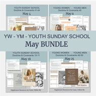 May BuNDLE Lesson Helps for Home and Church | Youth Come, Follow Me 2025 | 4 Weeks of Lesson Helps for LDS Youth - YW YM (4th Week Free!) LDS Youth Sunday School lesson outline, youth lesson plan for young women, young men, aaronic priesthood lesson outline, lesson helps for young women leaders, teaching young women lesson, lesson helps for LDS youth,