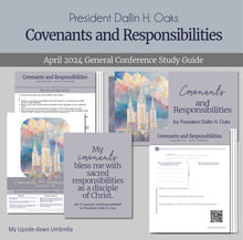Load image into Gallery viewer, Covenants and Responsibilities by President Dallin H Oaks RS Lesson outline and lesson helps for Relief Society Teachers

