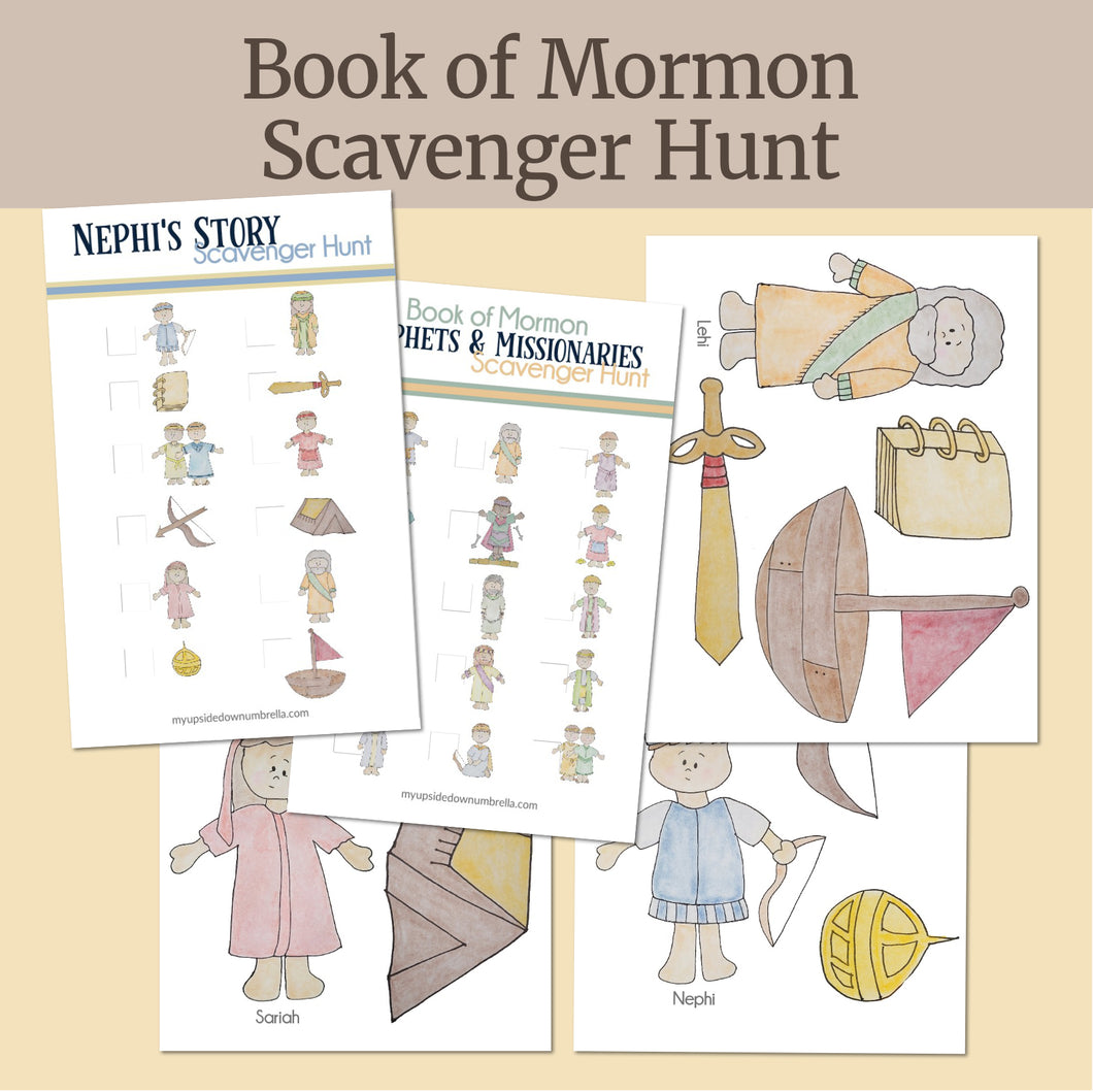 Book of Mormon Scavenger Hunt Game for LDS Primary Children Activity Days