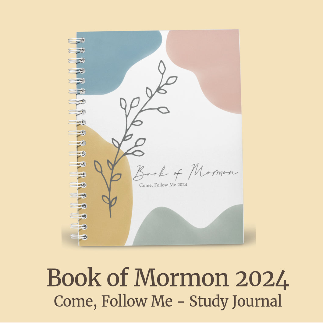 book of mormon come follow me 2024 study journal for LDS YW, LDS women, Relief Society, lds girls book of mormon study guide