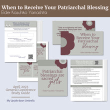 Load image into Gallery viewer, &quot;When to Receive Your Patriarchal Blessing&quot; by Elder Kazuhiko Yamashita April 2023 General Conference Study Guide RS Lesson ideas
