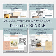 youth lesson plan for young women, young men, aaronic priesthood lesson outline, YW lesson, YM lesson, Young Women Lesson outline, young women lesson plan, lesson helps for young women leaders, teaching young women lesson, lesson helps for LDS youth, Lesson handout, coloring page, scriptures, family home evening for teens, December Lesson Bundle
