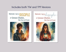 Load image into Gallery viewer, YW YM Poster 2024- &quot;I Am a Disciple of Jesus Christ&quot; | 3 Nephi 5:13
