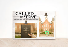 Load image into Gallery viewer, called to serve lds missionary frame for lds elders - personalized with elders name and mission, missionary photo clip frame 
