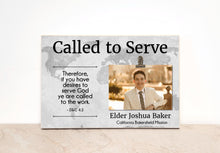 Load image into Gallery viewer, LDS Elder / Missionary Plaque, Personalized Called to Serve Picture Frame
