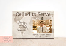 Load image into Gallery viewer, lds elder missionary farewell decoration, custom picture frame
