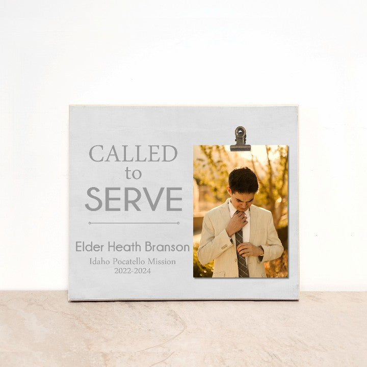Called to Serve Missionary Frame for LDS Elder Missionary, Personalized Plaque