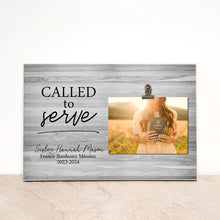 Load image into Gallery viewer, Called to Serve Missionary Frame for LDS Elder Missionary, Personalized Plaque
