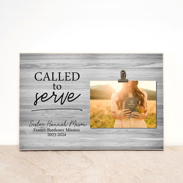 Called to Serve Missionary Frame for LDS Elder Missionary, Personalized Plaque