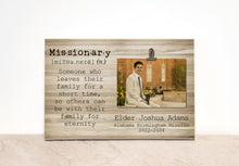 Load image into Gallery viewer, Missionary Frame for LDS Sister Missionary, Personalized Called to Serve Photo Frame
