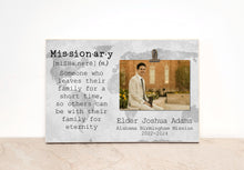 Load image into Gallery viewer, custom made photo frame personalized for lds elder, missionary picture frame

