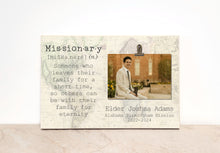 Load image into Gallery viewer, missinoary photo frame gift for missionary mom or missionary family, personalized gift
