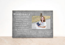 Load image into Gallery viewer, lds missionary picture frame for missionary farewell or missionary homecoming
