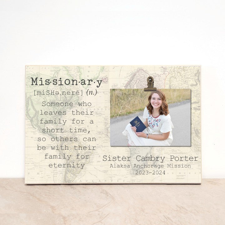 lds sister missionary photo frame