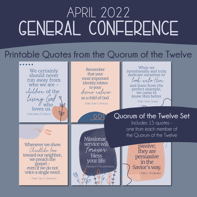 April 2022 General Conference Printable Quotes 