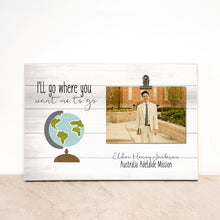 Load image into Gallery viewer, I&#39;ll Go Where You Want Me to Go; LDS Missionary Personalized Plaque, Missionary Farewell
