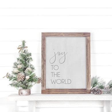 joy to the world farmhouse christmas printable sign